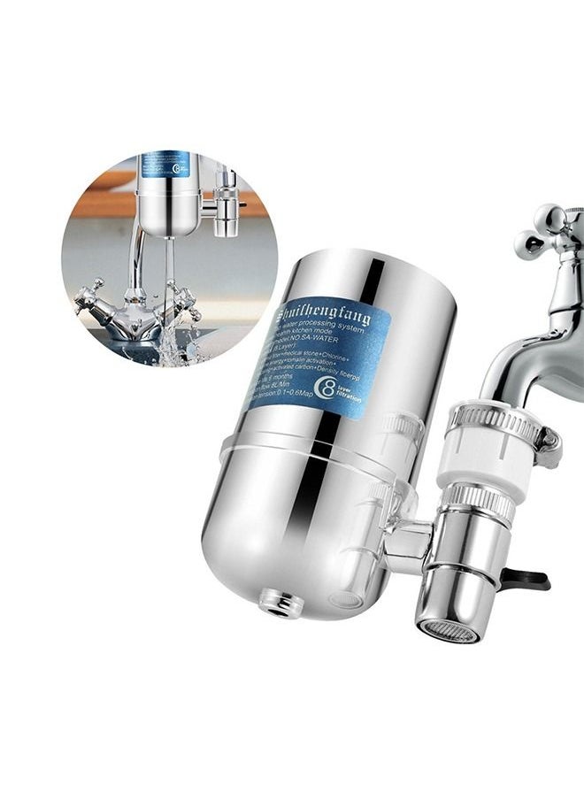 Faucet Water Filter with 8-layer Cartridge Tap Water Purifier Filtration