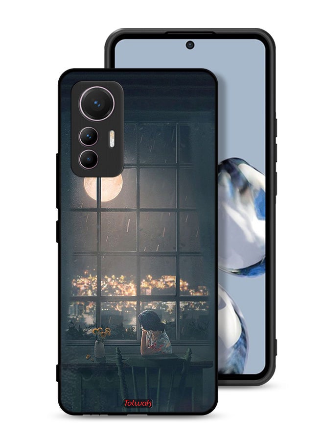 Tolwak Xiaomi 12 Lite Protective Case Cover Looking At Moon Art - Image 1