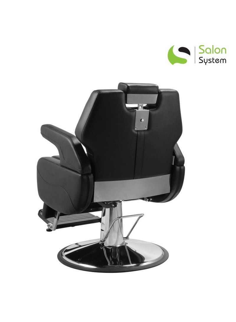 صالون سيستيم كرسي حلاقة رجالي جلد عالي الجودة مقاوم للماء - Image 2