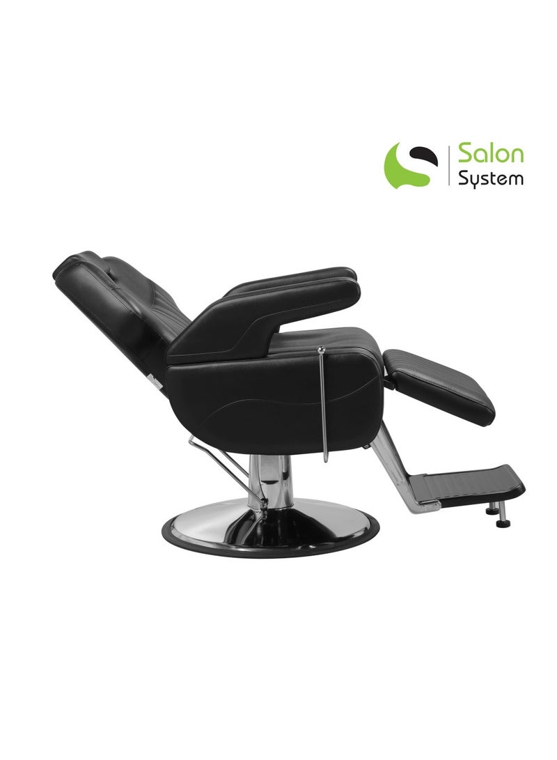 صالون سيستيم كرسي حلاقة رجالي جلد عالي الجودة مقاوم للماء - Image 4