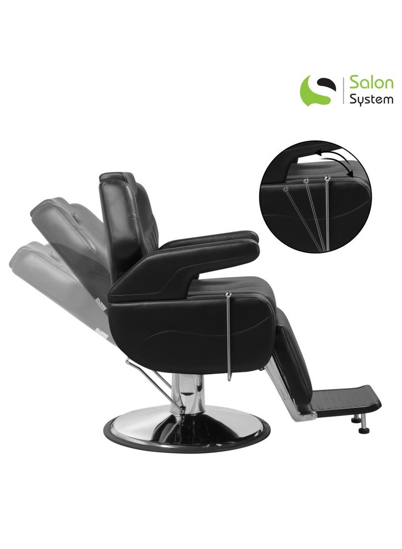 صالون سيستيم كرسي حلاقة رجالي جلد عالي الجودة مقاوم للماء - Image 5