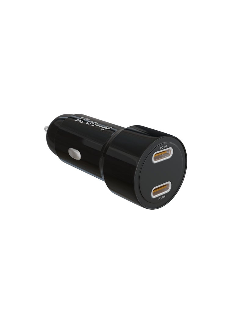 Lionx USB-C Car Charger, 60W 2-Port Type-C Car Adapter,Made in saudi Arabia,iPhone 17/16 /15/14 Series, Samsung Galaxy S23/S22/S21 Series, iPad Pro, AirPods, Huawei and More Black - Image 3