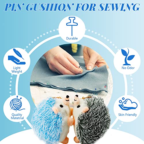SolidGnik 2 Hedgehog Sewing Pincushion with 200 Pieces Sewing Pins Set for Sewing DIY Projects - Image 3