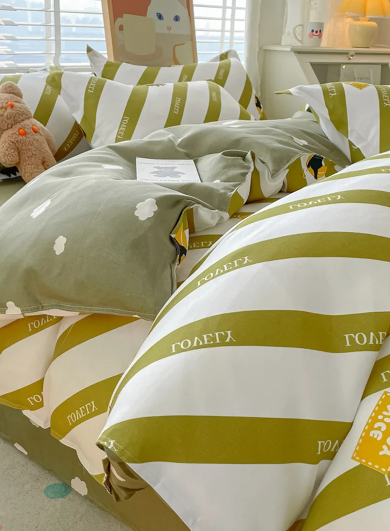 شاربدو 4-Piece Set Bedding Modal Quilt Cover Set with 1 Quilt Cover 1 Sheet and 2 Pillowcases 2m Bed (200*230cm)