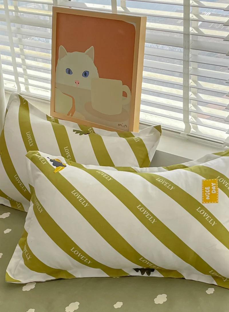شاربدو 4-Piece Set Bedding Modal Quilt Cover Set with 1 Quilt Cover 1 Sheet and 2 Pillowcases 2m Bed (200*230cm)