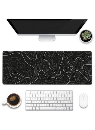Black Topographic Map