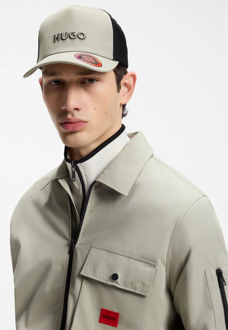 HUGO Light Green Cotton-twill cap with mesh panels for Men | Best Price UAE