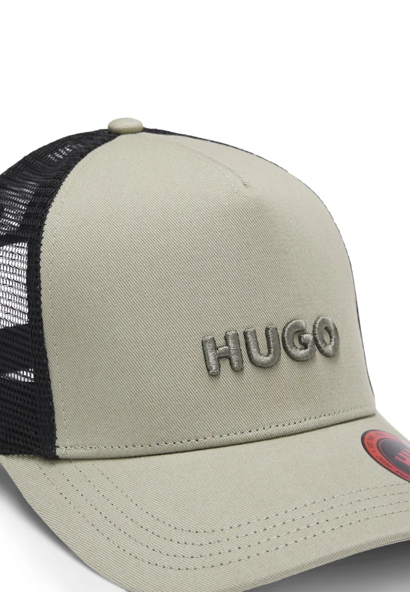 HUGO Light Green Cotton-twill cap with mesh panels for Men | Best Price UAE