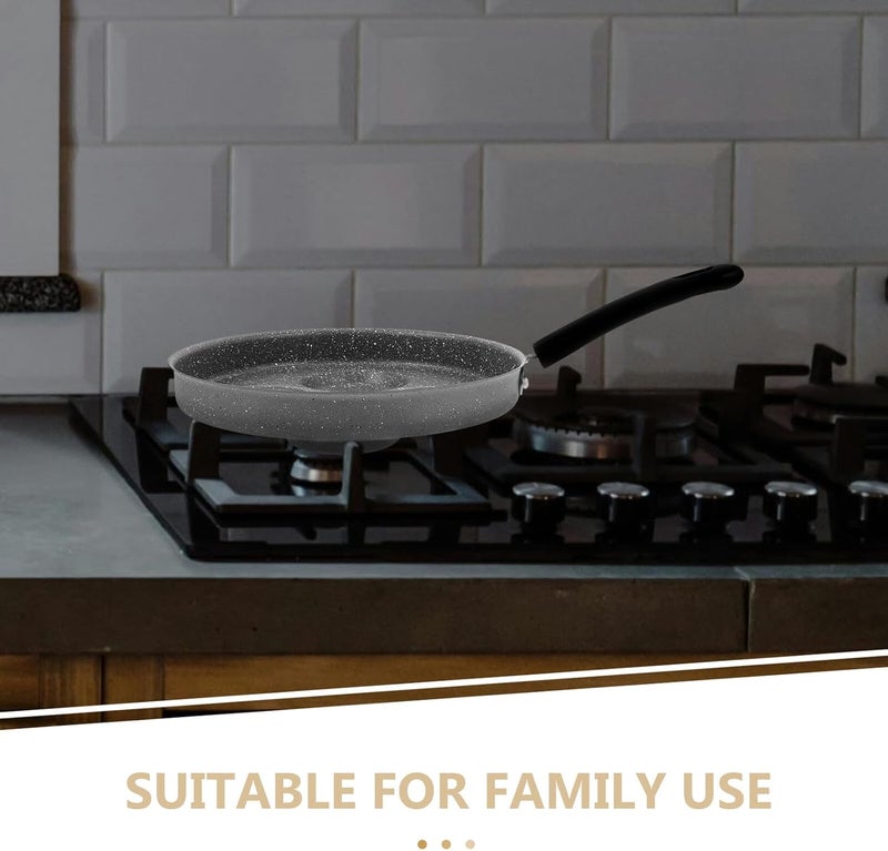 HANABASS Nonstick 24cm Egg Frying Pan with 4-hole Design, Multi-functional Pancake and Omelet Skillet for Breakfast Cooking, Gray Universal Searing Fry Pan for Gas and Electric Stoves - Image 3