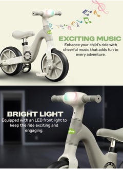 BAYBEE 2 in 1 Convertible Baby Tricycle for Kids Smart Baby Balance Bike Kids Tricycle Cycle with Light Music Foldable Auxilary Wheels Kids Tricycle Bicycle Baby Cycle for Kids 2 to 5 Years Green  - Image 3