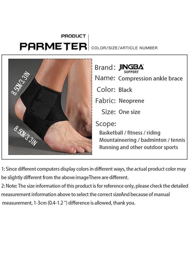 JINGBA SUPPORT Adjustable Ankle Brace For Men And Women - Sports Support For Achilles Tendon, Plantar Fasciitis And Ankle Injuries, One Size Fits All Ankle Brace, "Sports Ankle Brace"  - Image 4