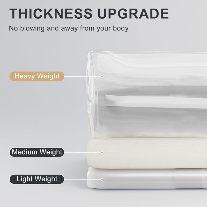 AmazerBath Crystal Clear Shower Curtain Plastic, Heavy Duty Shower Curtain 72x72, Thick Shower Curtain Jelly Touch, PEVA Shower Curtains for Bathroom with 3 Big Weighted Stones and 12 Grommets - Image 3