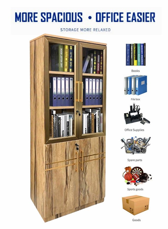 Generic Filing Cabinet With Glass Door 80*40*200 CM  - Image 3
