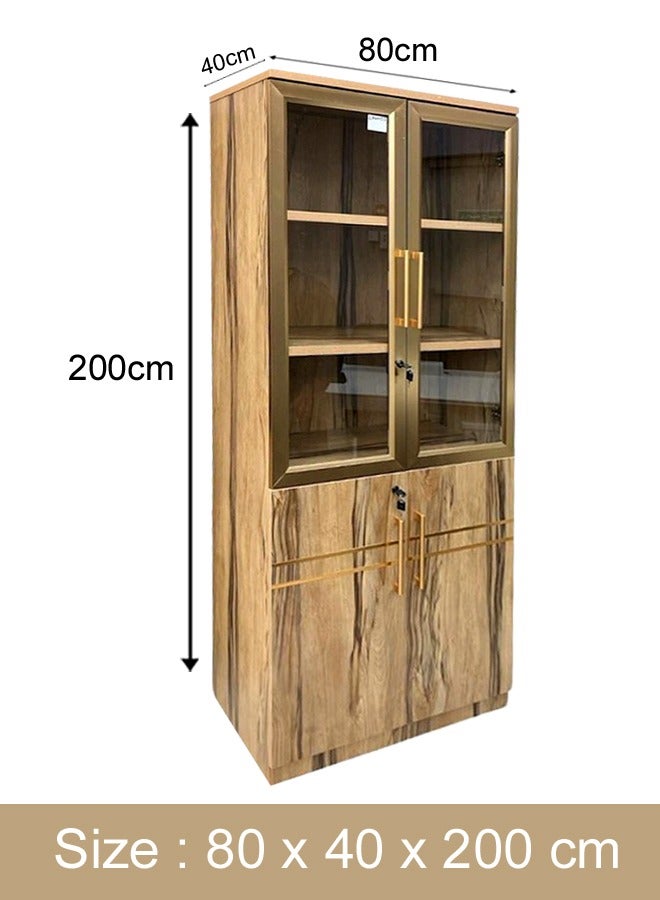 Generic Filing Cabinet With Glass Door 80*40*200 CM  - Image 4
