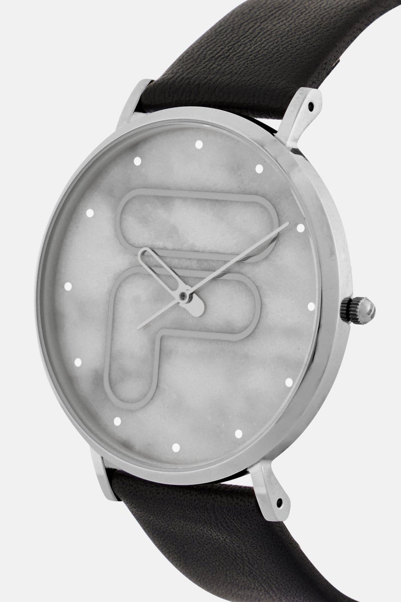 FILA Women 38-192-002 Leather Analog Watch 42 mm, Black - Image 3