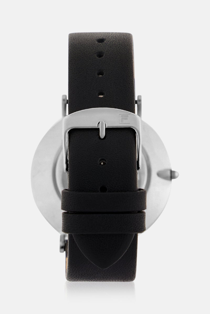 FILA Women 38-192-002 Leather Analog Watch 42 mm, Black - Image 5