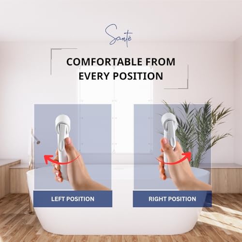Santè Santé ABS Health Faucet with 1m PVC Flexible Hose Pipe and Wall Flange, White, Jet Spray for Toilet- (S-01HLTS0FLAW1M) - Image 2