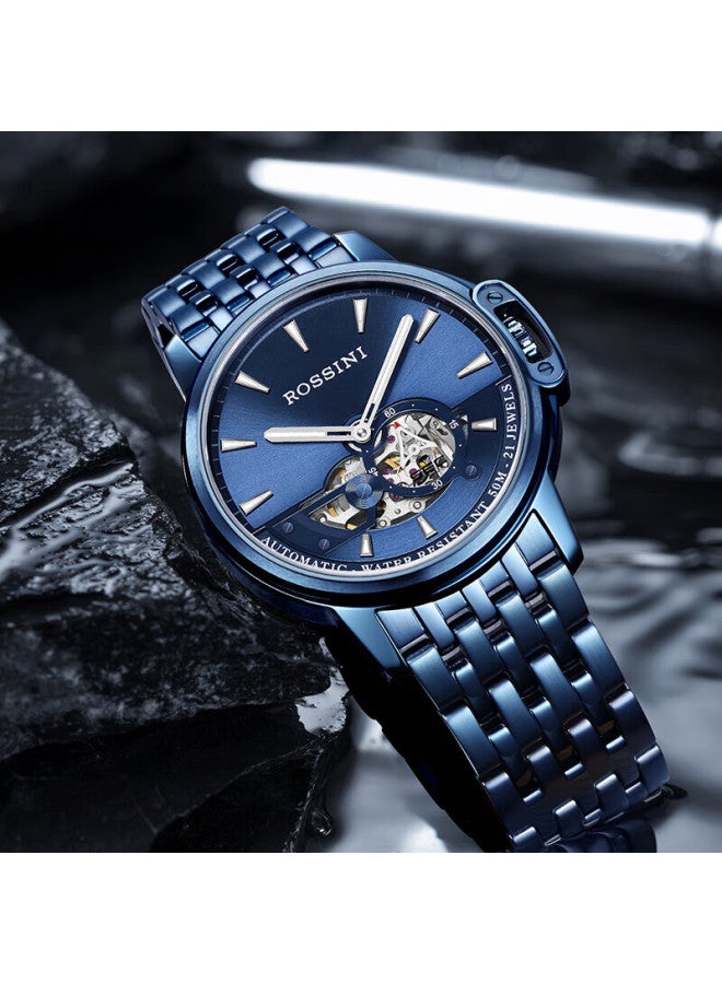 Rossini Medal Men's Automatic Mechanical Skeleton Watch Men's Brand New Year Valentine's Birthday Gift For Men - Image 5