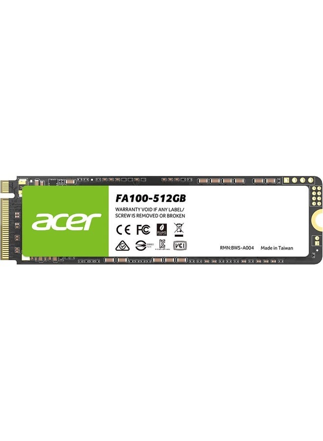 Acer FA100 512GB M.2 PCI Express 3.0 3D TLC NVMe Internal Solid State Drive 512 GB - Image 1
