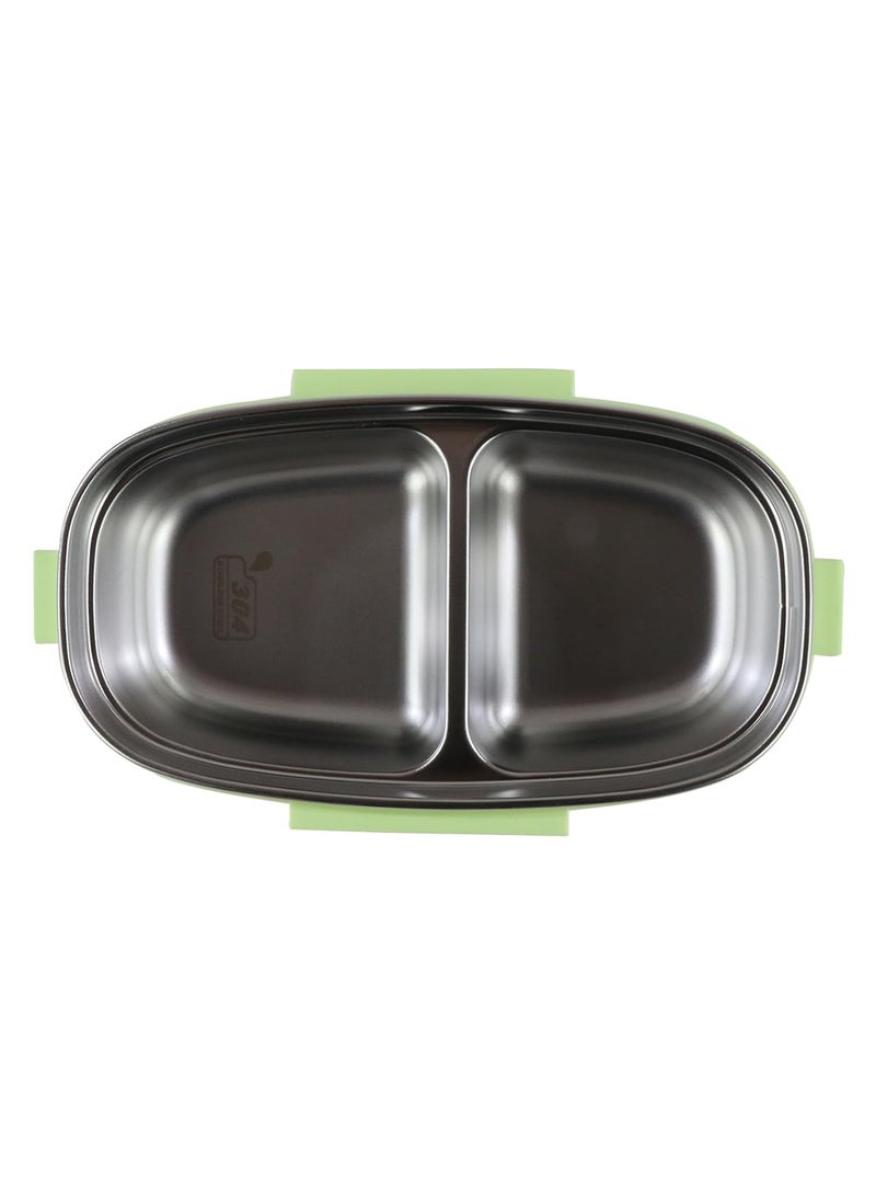 SMILY KIDDOS Smily Kiddos Kids Stainless Steel Insulated Lunch Box Robot Theme - Green |Age Above 3 Years| 100% BPA Free and Food Grade  - Image 2