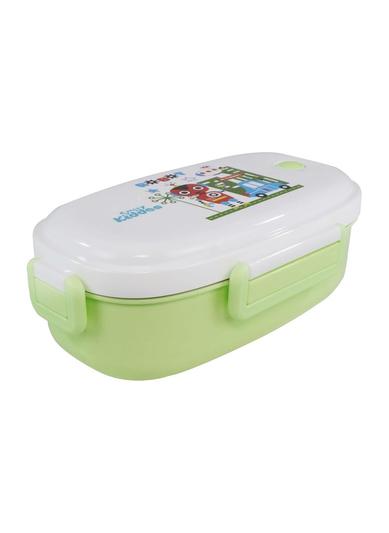 SMILY KIDDOS Smily Kiddos Kids Stainless Steel Insulated Lunch Box Robot Theme - Green |Age Above 3 Years| 100% BPA Free and Food Grade  - Image 5