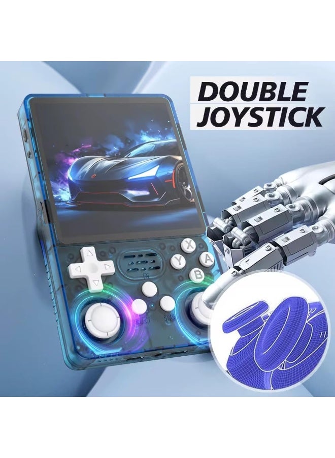 R36S Retro 3.5 Inch IPS Screen Handheld Game Console Open Source Linux System 64GB 15000+ Pocket Video Games Player VS RGB20S (Blue) - Image 3