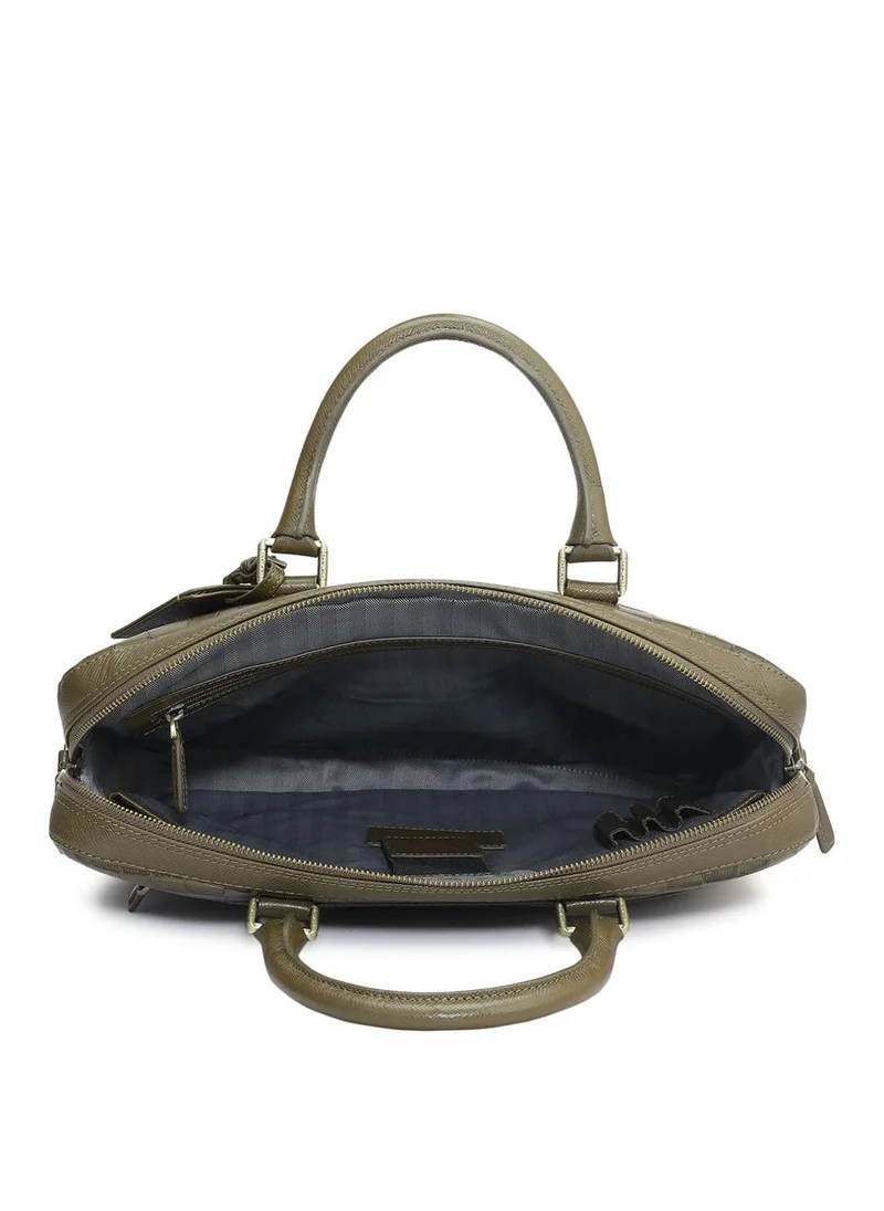 Da Milano  Genuine Leather Green Computer Bag for Men | Best Price UAE