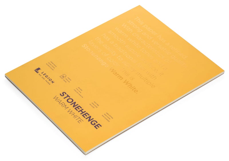 Stonehenge 100% Cotton Medium Weight Pad, Warm White, 11 x 14 inches, 250gsm, 15 Sheets for Dry Media - Image 2