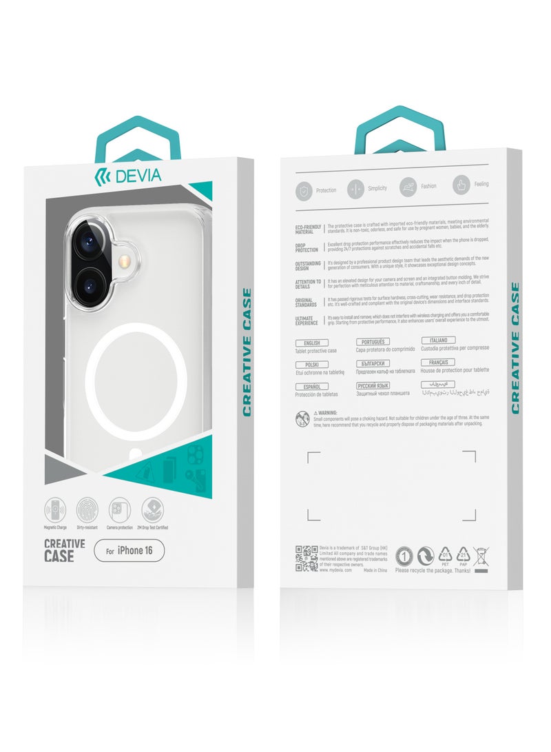 ديفيا كفر ايفون 16 ماج سيف من ديفيا جراب مغناطيسي حاصل على شهادة اختبار السقوط من ارتفاع 1.2 متر؛  مصنوع من مواد عالية الجودة TPU+PC مع مغناطيس مدمج لضمان المحاذاة الدقيقة مع الهاتف - Image 3