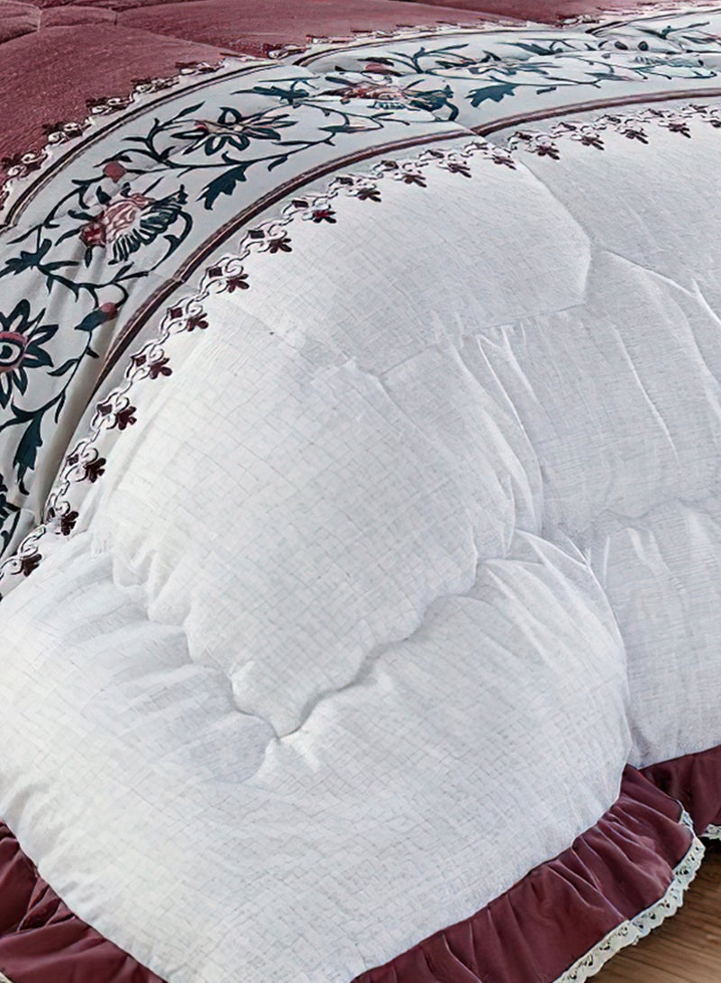 Moon 4 Pieces Single Size 160x210Cm Comforter Set Medium Filling Bedding Set for All Season Includes 1Comforter 1Bedsheet 1Pillow Shams and 1Cushion cases - Image 5