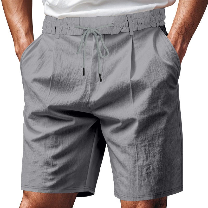Loose Straight Men''s Shorts Linen Summer Breathable Beach Ami Khaji Shorts Men''s - Image 4