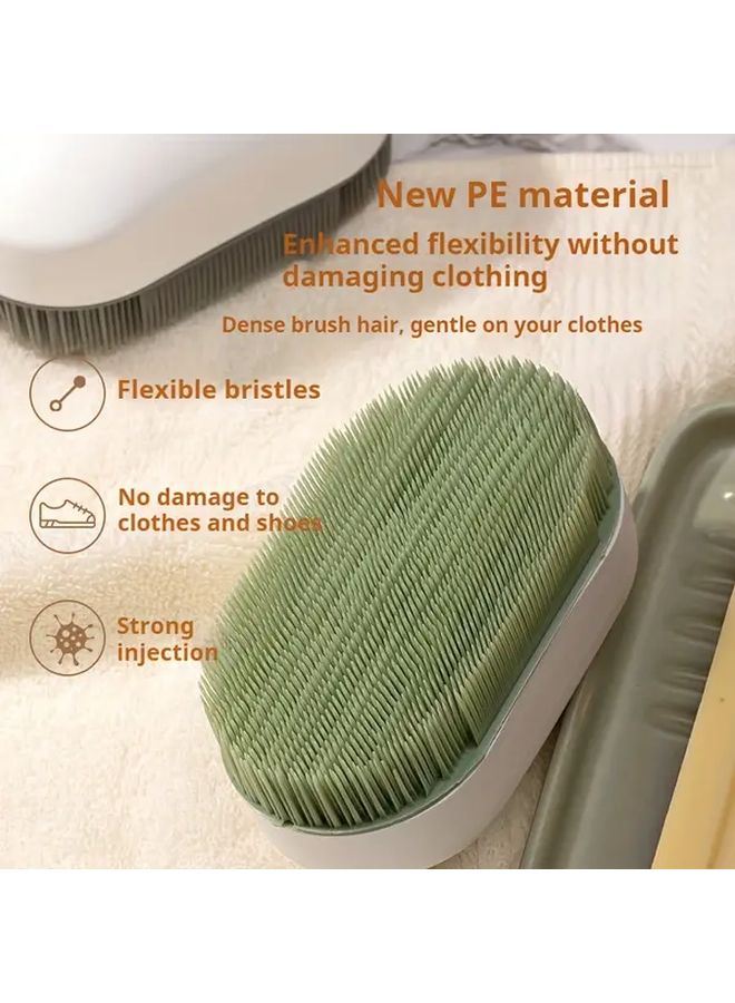 White Grey Multi Purpose Soft Bristle Cleaning Brush Gentle on Clothes and Shoes Durable Shed Resistant Plastic Handle - Image 5