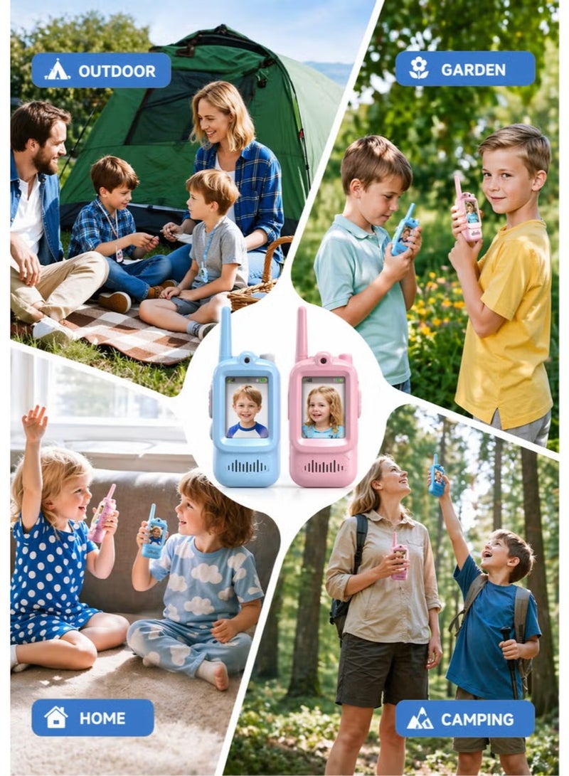 Eworld Kids Face-to-Face Video Communication Device – 2 Pack Rechargeable Video Intercom Toy with LCD Screen & Camera, Long Range Wireless Talk, No WiFi or SIM Required - Image 4
