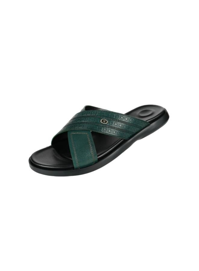barjeel uno 008-3492 Barjeel Mens Casual Sandals 8096-11 Green - Image 3