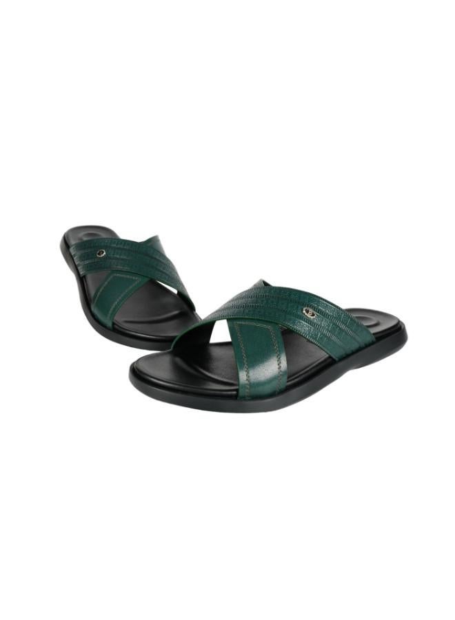 barjeel uno 008-3492 Barjeel Mens Casual Sandals 8096-11 Green - Image 2