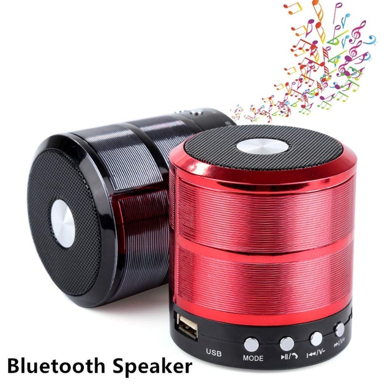 Tech King 2 Pack Portable Mini Wireless Bluetooth Speaker WS 887 with FM Radio, Memory Card Slot, USB Pen Drive Slot, AUX Input Mode - Image 2