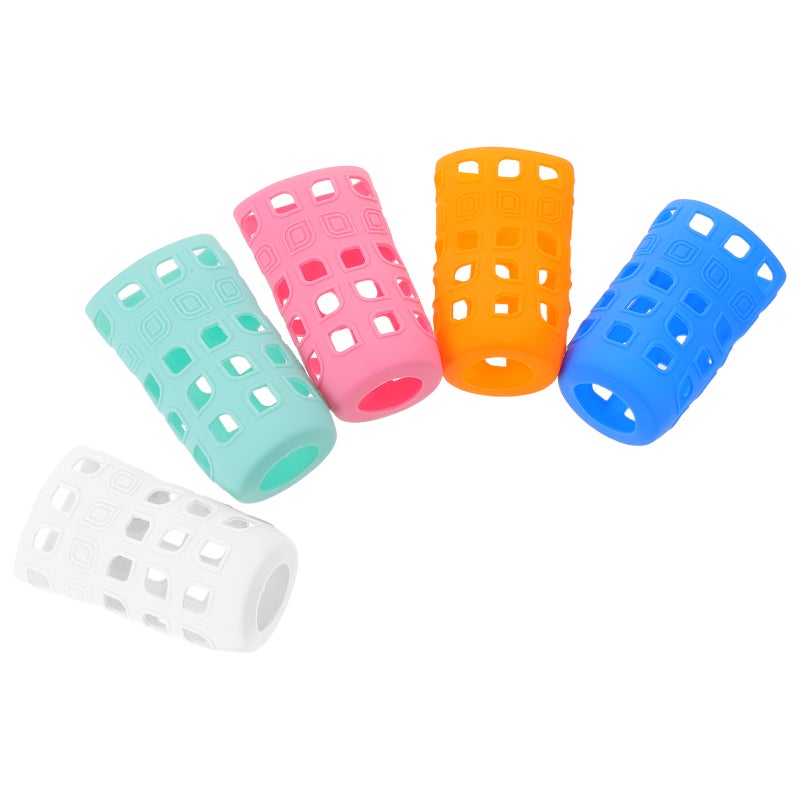 5Pcs Silicone Insulating Bottle Sleeves for Glass Cups Assorted Colors - Image 4