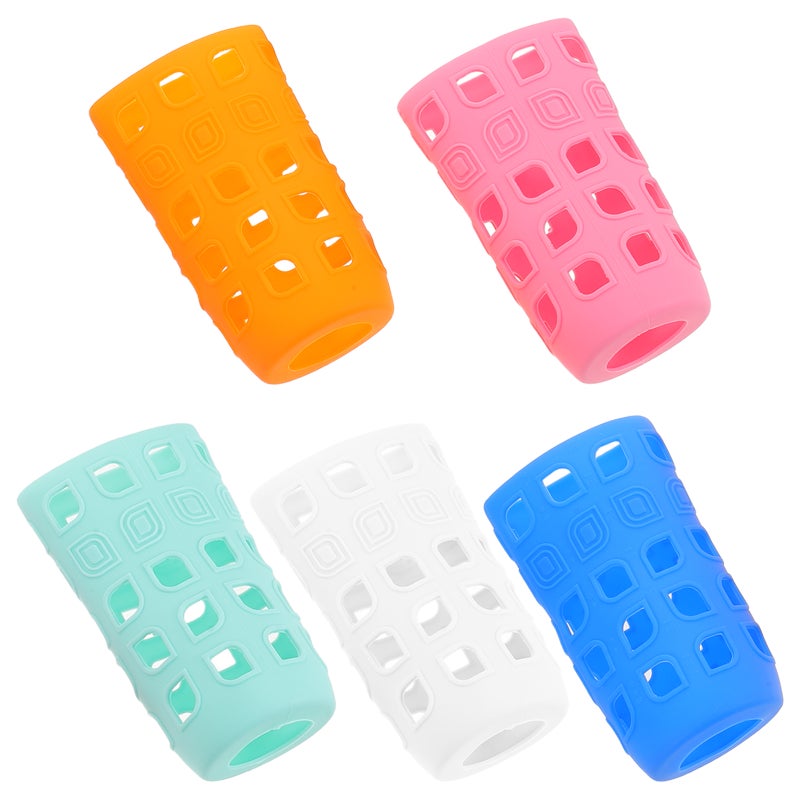 5Pcs Silicone Insulating Bottle Sleeves for Glass Cups Assorted Colors - Image 5