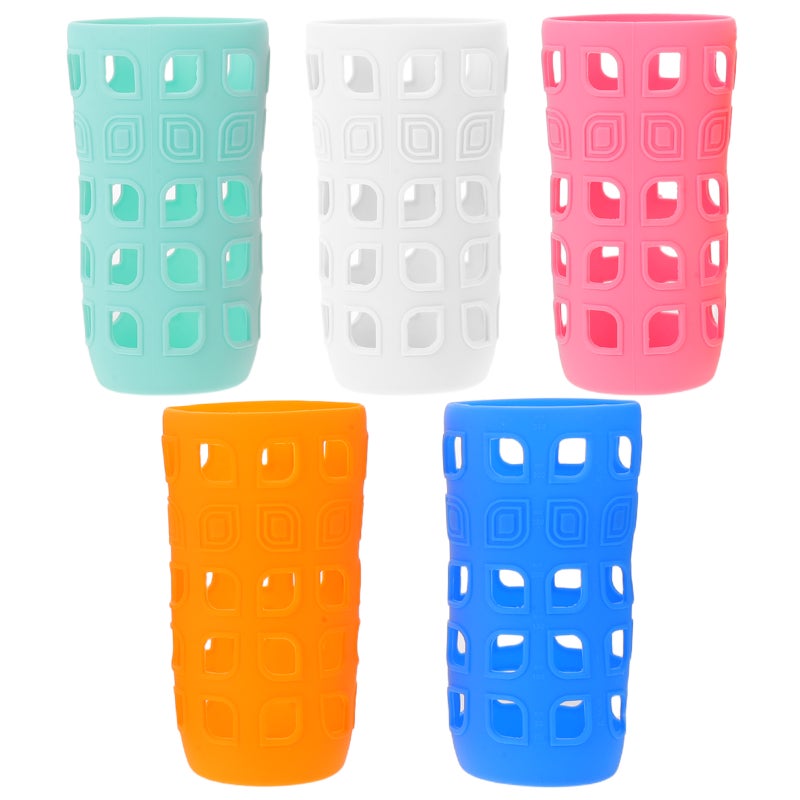 5Pcs Silicone Insulating Bottle Sleeves for Glass Cups Assorted Colors - Image 3
