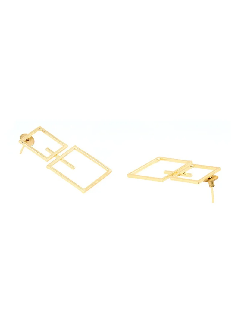Priyaasi Plated Square Shape Drop Earrings