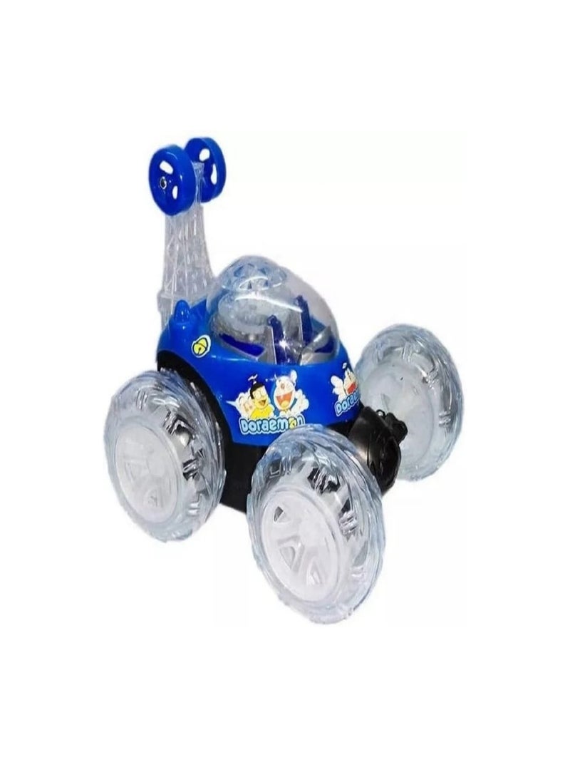 سيارة بهلوانية بجهاز تحكم عن بعد ، سيارة بهلوانية تدور 360 درجة مع اضواء ملونة ومفتاح موسيقى، قابلة لاعادة الشحن للاولاد والبنات - Image 1