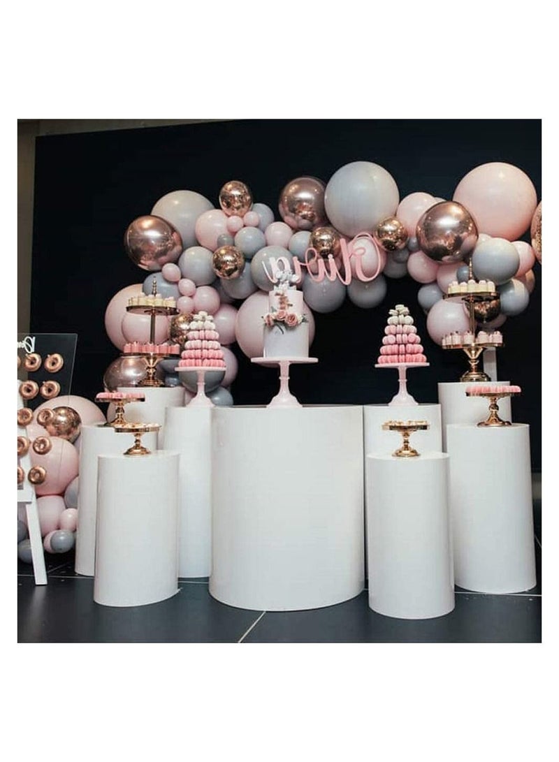 JOLLITY LLC Balloon Garland Arch Kit Comes 169 Pcs 5 To 18 Inches Macaron Pastel Colorful Thicken Used for Wedding Decoration Birthday Party Baby Shower Supplies (Pink-Gray) - Image 3