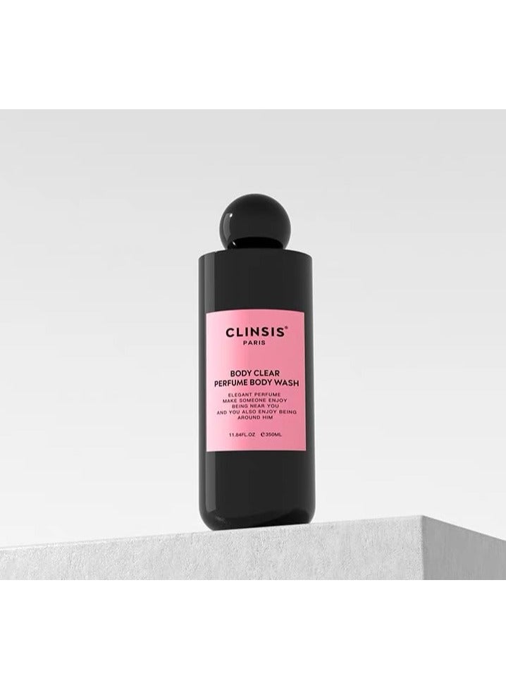Clinsis Paris Perfume Body Wash Purifying Cleansing Moisturizing & Nourishing Skin 350ml pink  - Image 2