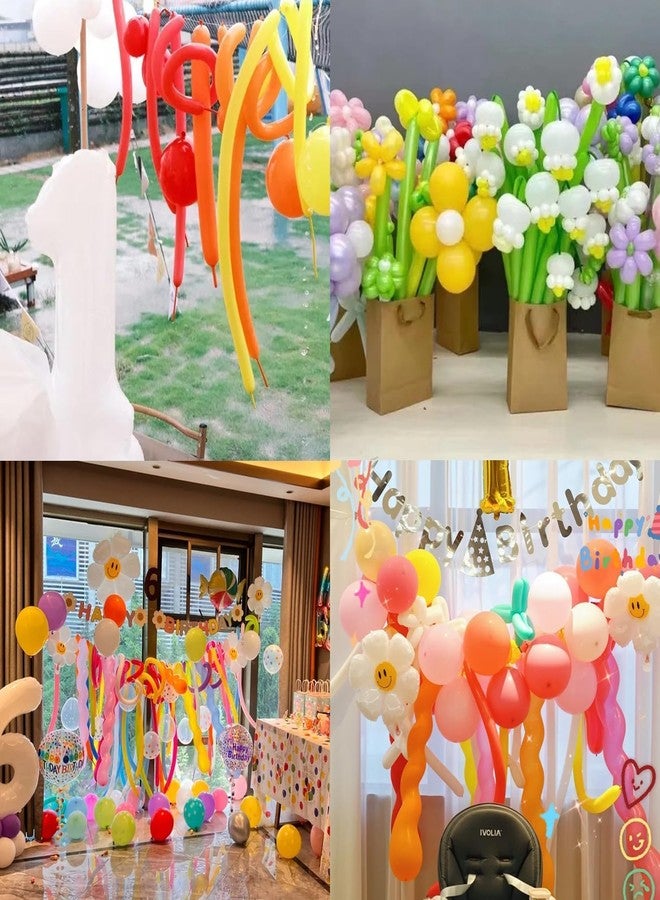 TIZOQ 101Pcs Long Skinny Birthday Balloons For Decorations Items Multicolor Twisting Balloon For Decoration For Kids Birthday, Weddings, Christmas, Party Decorations(Pack of 101, Multicolor) Rubber - Image 5