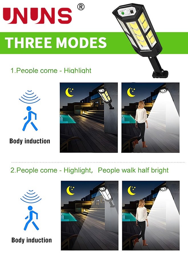 UNUNS Led Solar Street Light,Led Remote Control Solar With Remote Control,3 Modes Waterproof Solar Flood Lights Lamp Outdoor For Yard,Garden,Path,Parking Lot  - Image 4