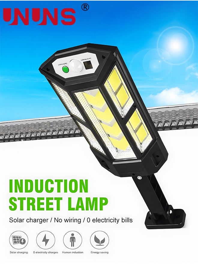 UNUNS Led Solar Street Light,Led Remote Control Solar With Remote Control,3 Modes Waterproof Solar Flood Lights Lamp Outdoor For Yard,Garden,Path,Parking Lot  - Image 2