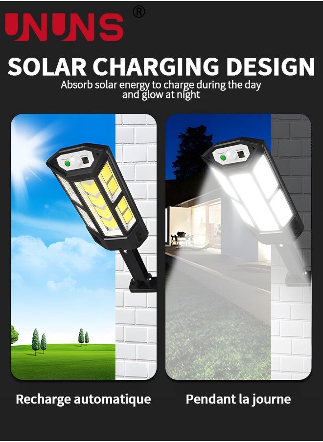 UNUNS Led Solar Street Light,Led Remote Control Solar With Remote Control,3 Modes Waterproof Solar Flood Lights Lamp Outdoor For Yard,Garden,Path,Parking Lot  - Image 3