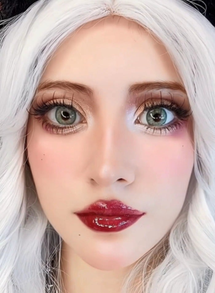 Unibling Celestia Grey Yearly Colored Contact Lenses, Unisex Cosmetic Contact Lenses, Enlargement Collection, Light Grey, With Case - Image 4