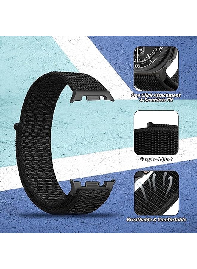 O Ozone Nylon Straps For Samsung Galaxy Watch 8 44mm 40mm/Galaxy Watch 8 Classic 46mm, Soft Sport Adjustable Replacement Strap for Men Women- Pack of 3 - Image 2