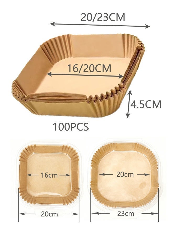 SAKAN Air Fryer Disposable Paper Liner, Air Fryer Paper Liner, Square, Baking Paper for Air Fryer, Waterproof and Greaseproof, Suitable for Any Air Fryer, 16/20 cm - Image 5